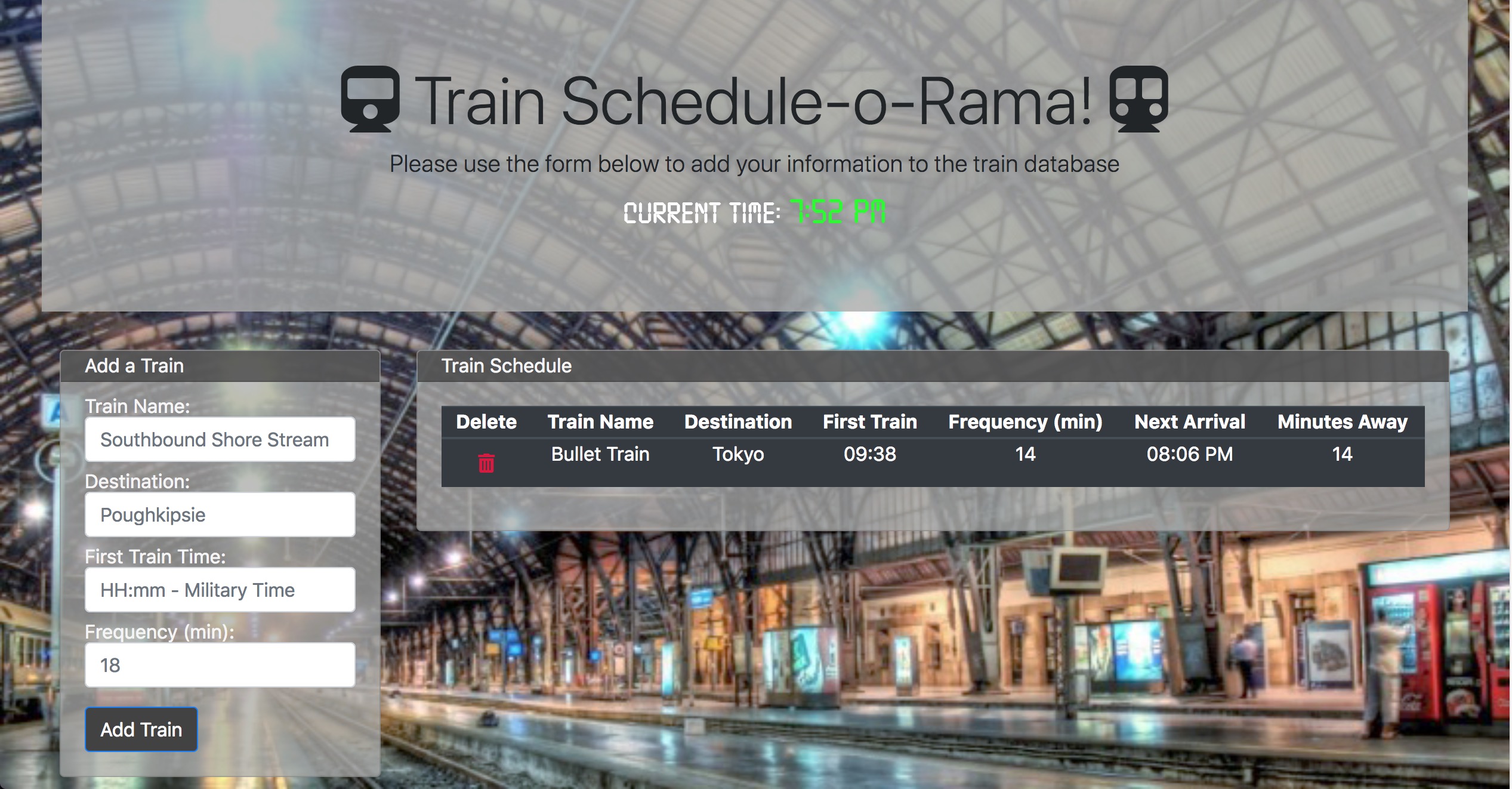 Train Scheduler